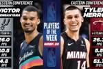 🔥周最佳出炉：文班场均26+10.5+4.8帽 希罗率队4-0场均26.3分